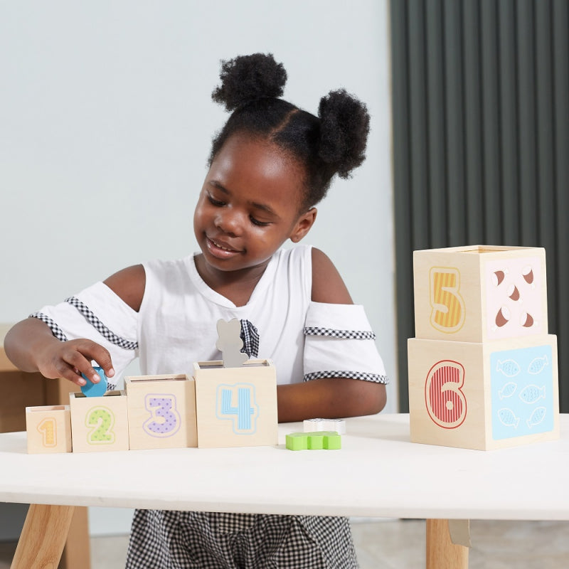 VIGA Houten Piramide Puzzelblokken