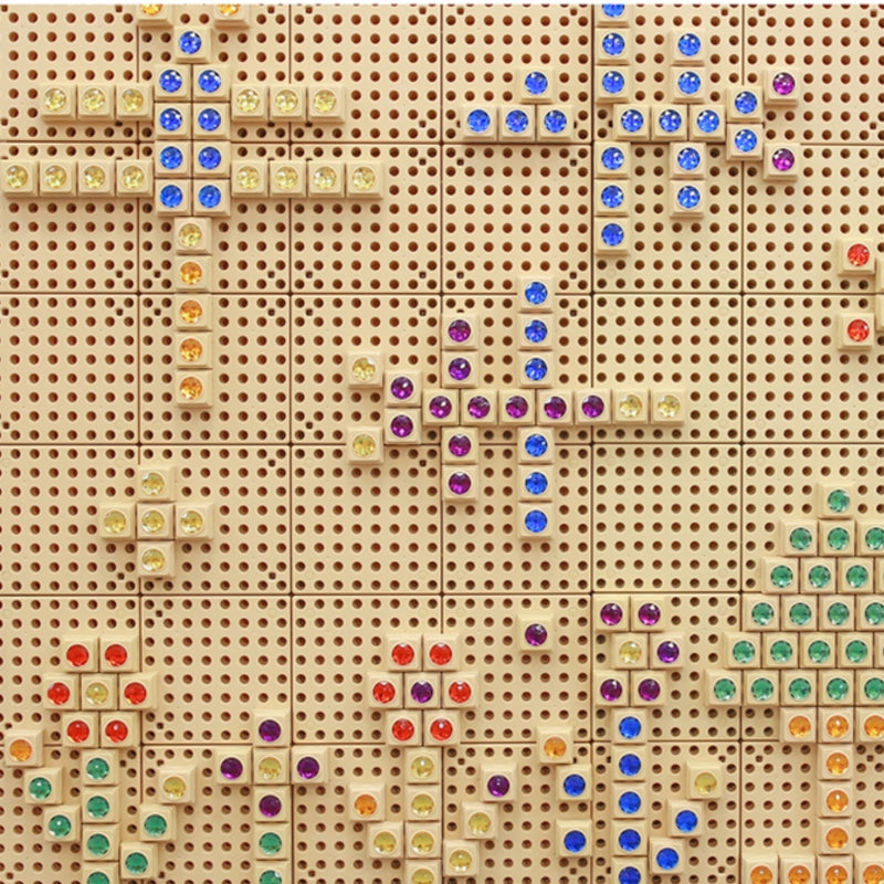 MASTERKIDZ Houten bouwstenen Bord Vrijstaand XXL in de Vorm van een Huis + Accessoires
