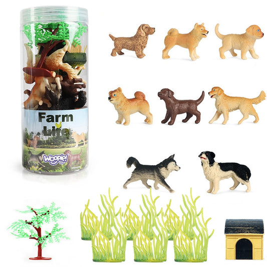 WOOPIE  Hondenfiguurtjes, Honden beeldjes voor kinderen – 16 stuks