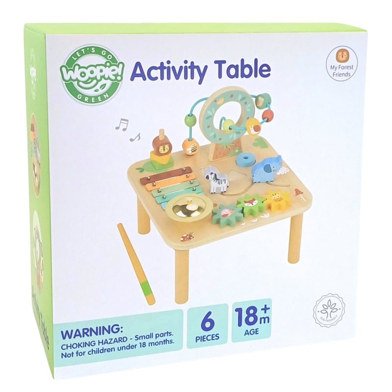 WOOPIE Houten 5-in-1 Educatieve Speeltafel Met Sensorisch Doolhof