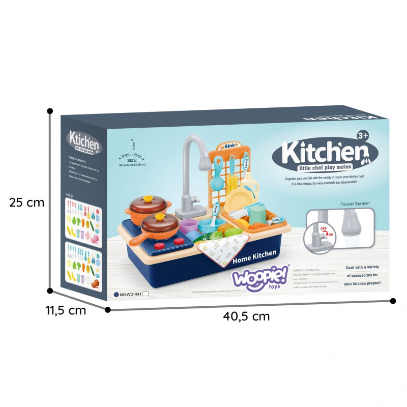 WOOPIE  2-in-1 Speelgoed kinderkookset met gootsteen