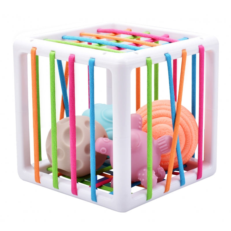 WOOPIE BABY Flexibele Sensorische sorteer Kubus - Verrassende Vormen - 5 stuks