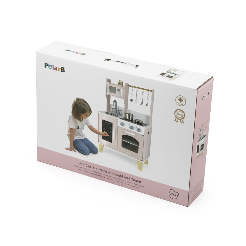 VIGA Houten Speelgoedkeuken + Accessoires en Geluid