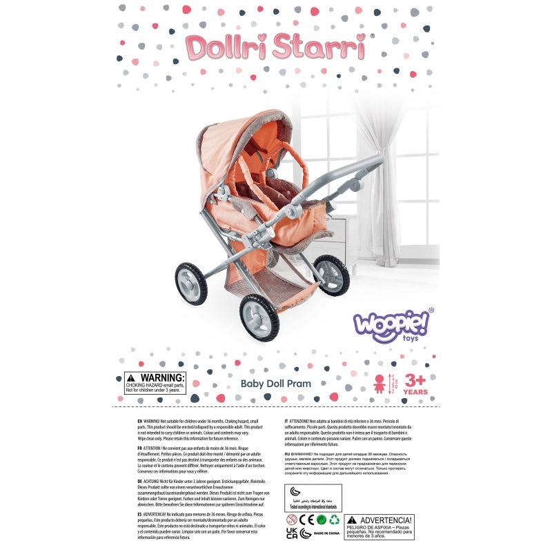 WOOPIE Poppenwagen Diepe Kinderwagen 3-in-1 Baby Draagzak