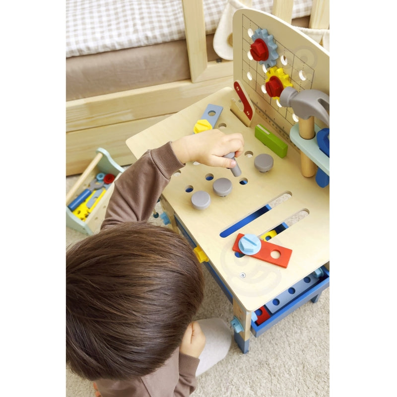 TOOKY TOY Houten DIY Tafel Gereedschap Werkbank