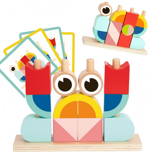 TOOKY TOY Creatieve houten 3D-ruimteblokken krab
