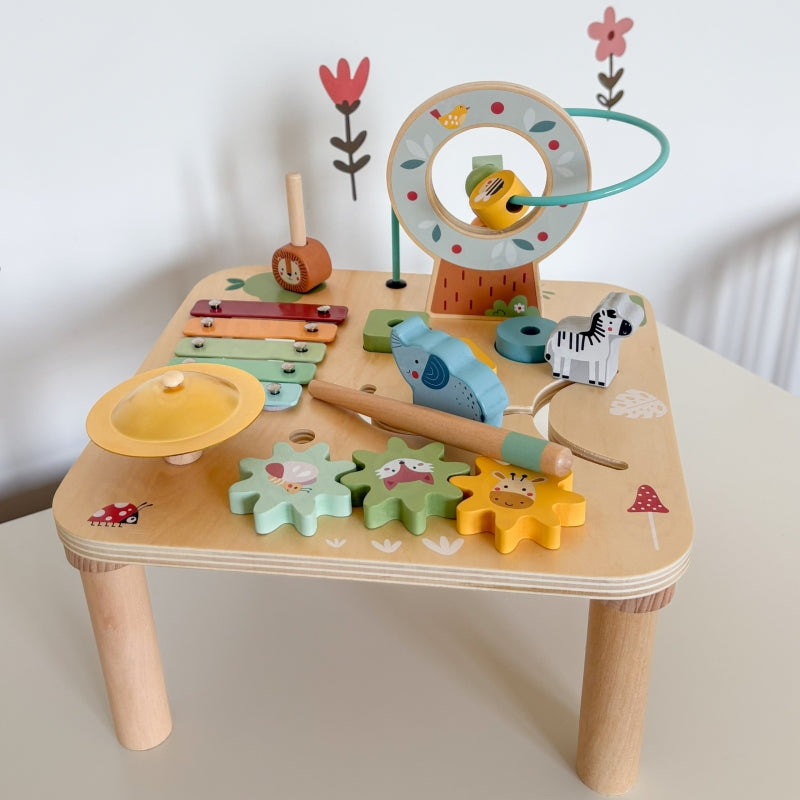 WOOPIE Houten 5-in-1 Educatieve Speeltafel Met Sensorisch Doolhof