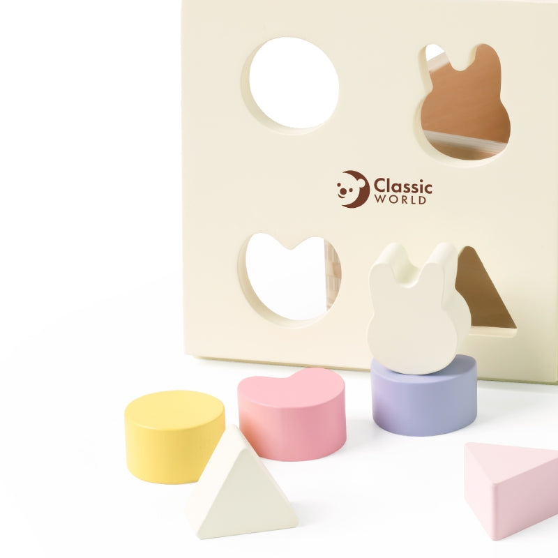 CLASSIC WORLD Houten vormen box voor kinderen - 10 stuks