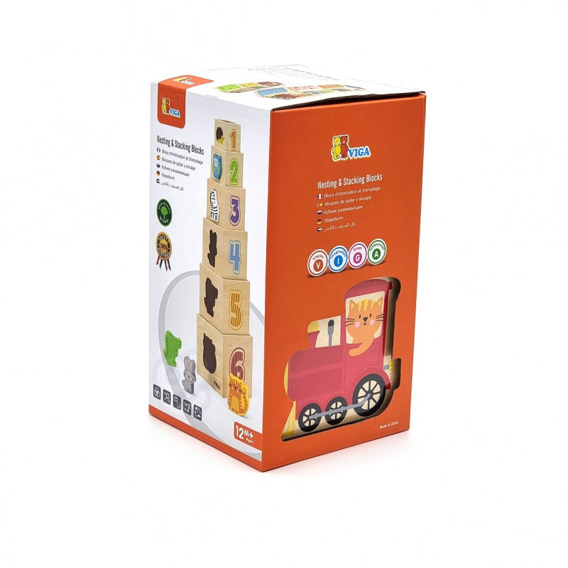 VIGA Houten Piramide Puzzelblokken