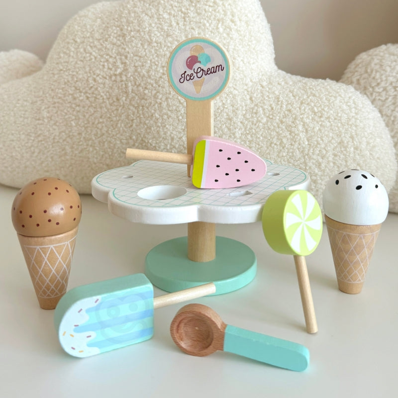 TOOKY TOY Houten Magnetisch speelgoed IJsjes op Standaard