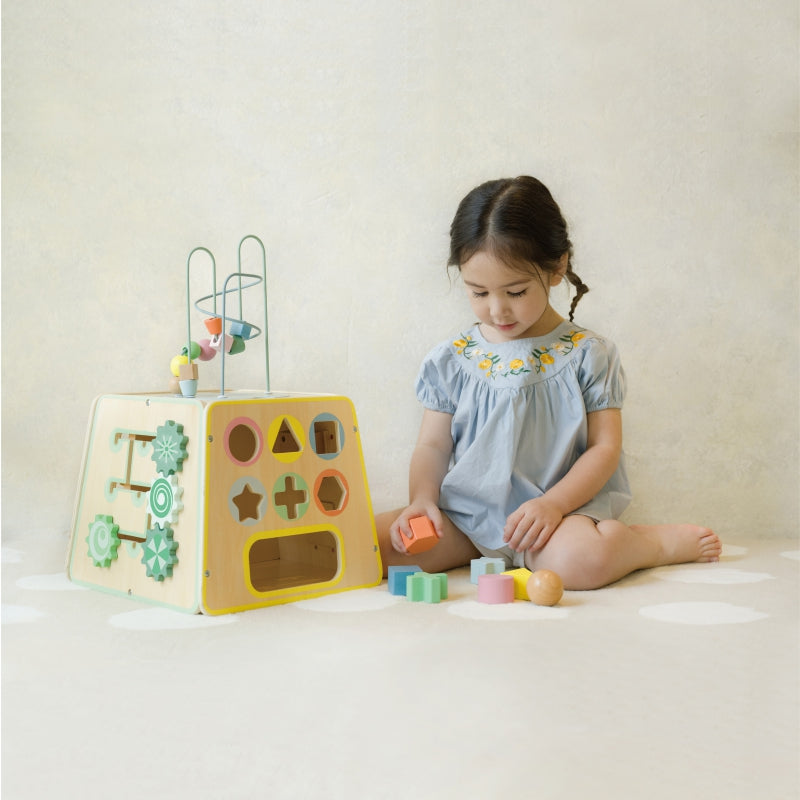 CLASSIC WORLD Houten 6-in-1 educatieve speel kubus