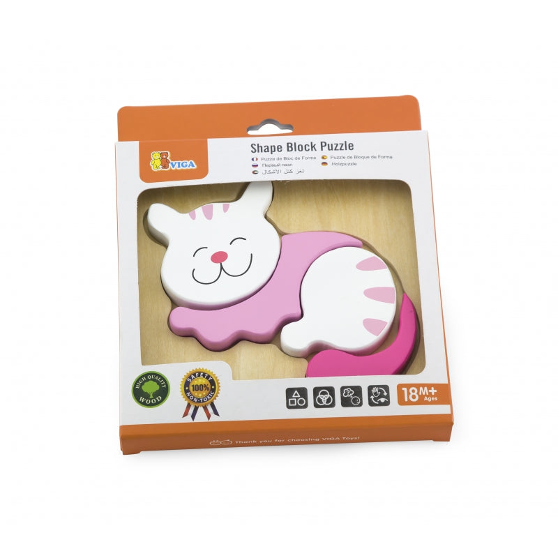 VIGA Baby's eerste houten Kat puzzel