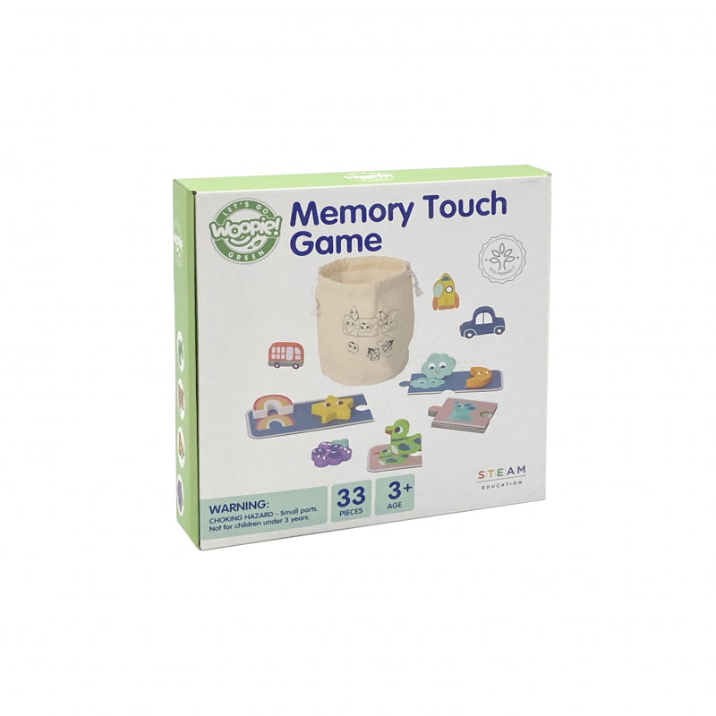 WOOPIE GREEN Sensorische Puzzel -  Memory spel met Vormen - FSC gecertificeerd
