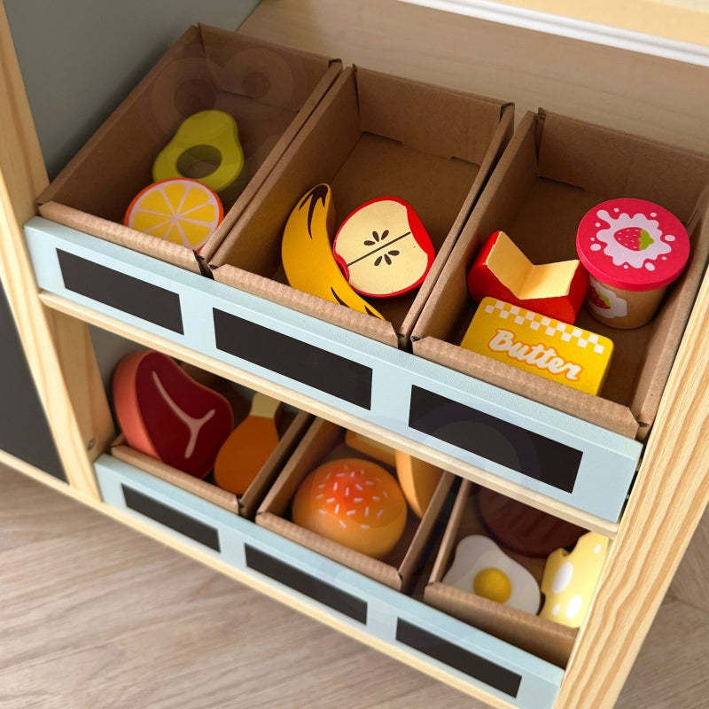 WOOPIE Grote multifunctionele 5-in-1 Winkelkraam, Supermarkt, Restaurant, Café & Keuken 73 onderdelen