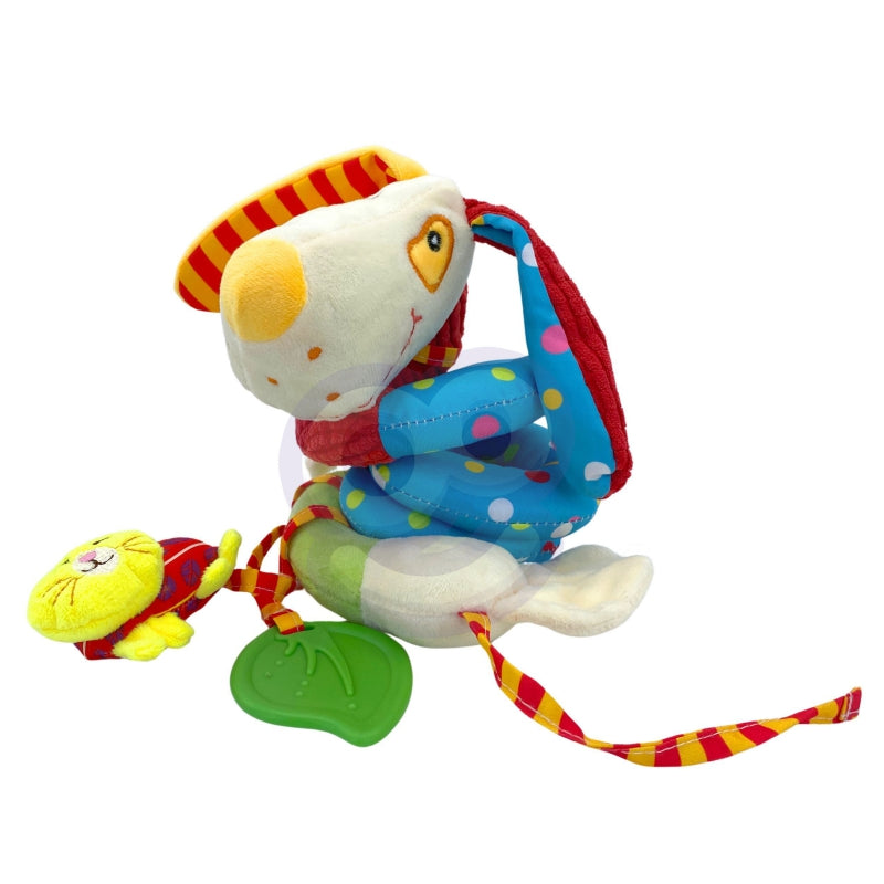 WOOPIE Zachte Educatieve Spiraalhanger voor Kinderwagen of Ledikant – Hondje