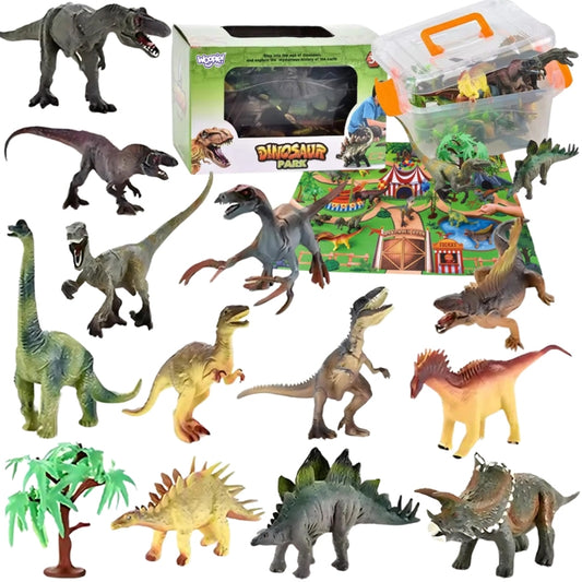 WOOPIE Speelgoed Dinosaurussen Figuren inclusief Speelmat en Accessoires 23 stuks