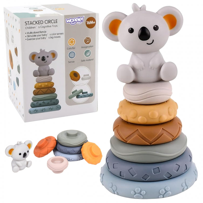WOOPIE Educatief Stapelspel en  Bijtspeeltje Koala voor Baby's