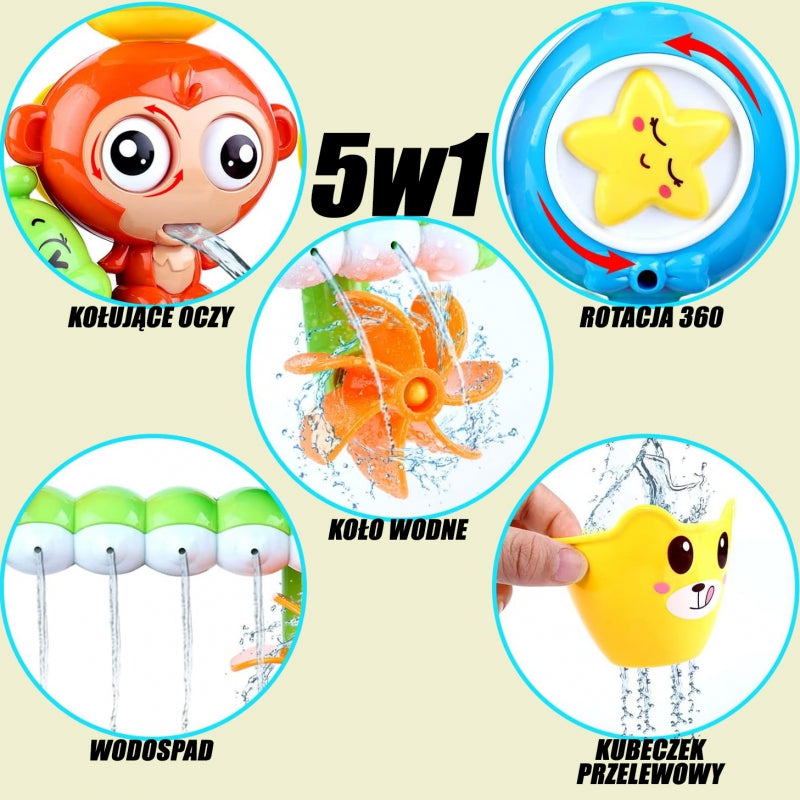 WOOPIE Badspeelgoed Aapje + Beker voor Baby's