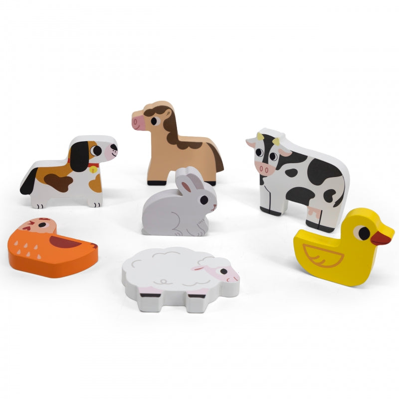 VIGA Houten Boerderijfiguren Puzzel