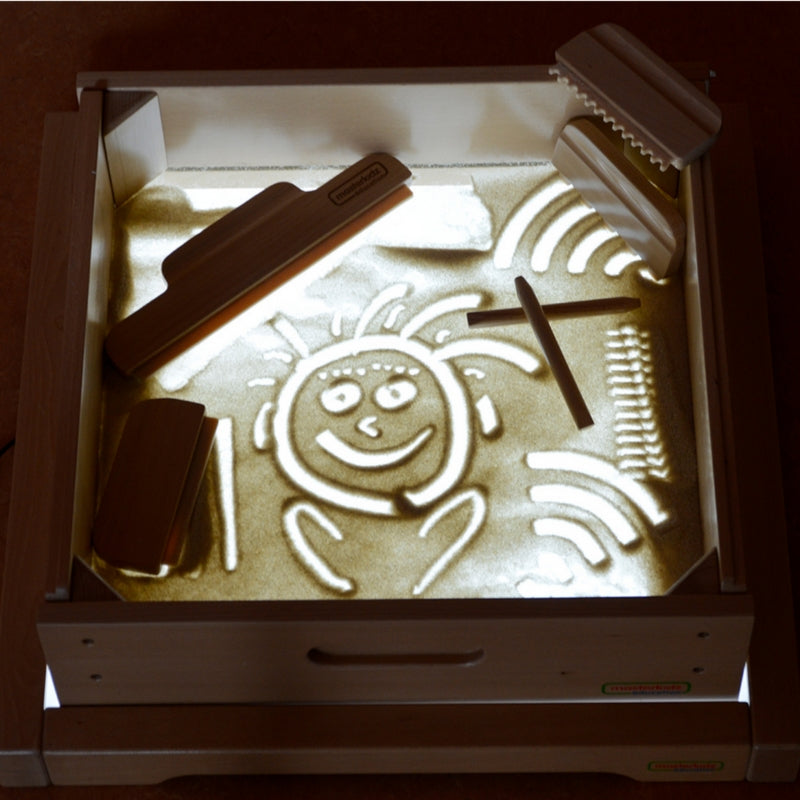MASTERKIDZ Sensory Frame - LED-paneel + zandspeel accessoiresset