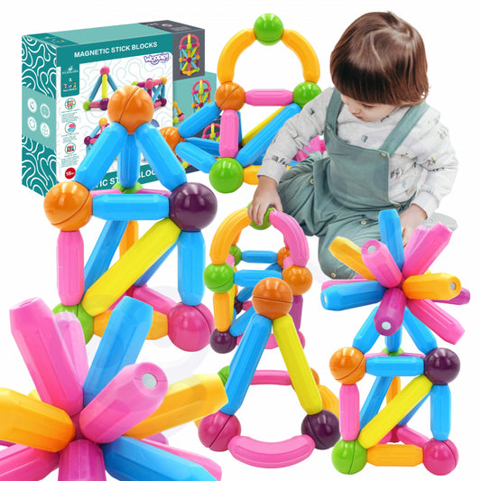 WOOPIE Magnetische Constructieblokken Educatief Groot & Dik – 38-delig