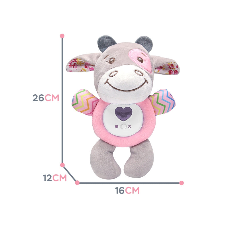 WOOPIE Interactieve Knuffel voor Baby’s met  Licht en Geluid - Stier, Bijtring, Slaapliedje