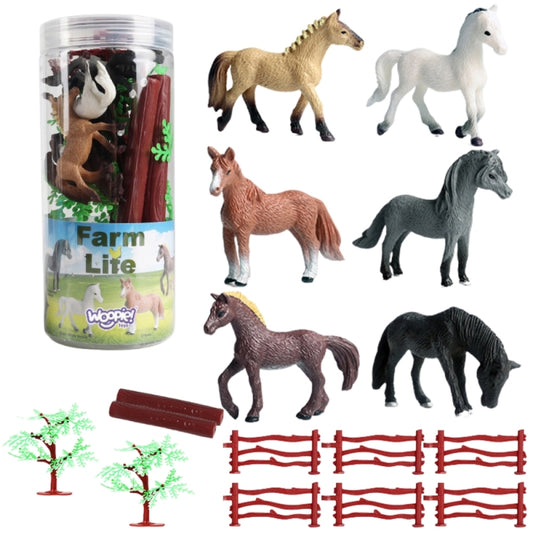 WOOPIE Speelgoed Paardenfiguurtjes set van 16 stuks