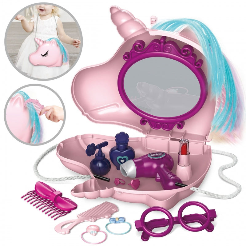 WOOPIE  2-in-1  Speelgoed Schoonheidssalon in Handtas Unicorn - Unicorn voor Meisjes