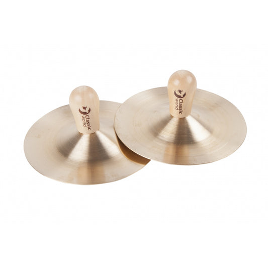 CLASSIC WORLD Cimbalen Muziekinstrument voor kinderen - 2 stuks - 15 cm