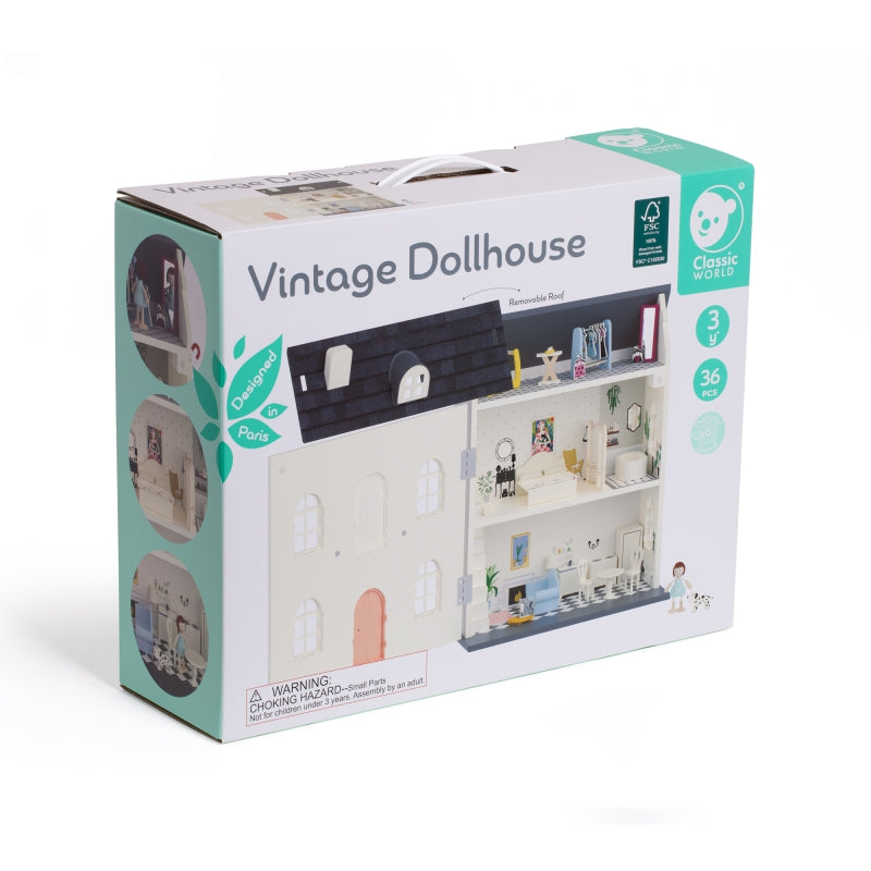 CLASSIC WORLD Houten Vintage Poppenhuis