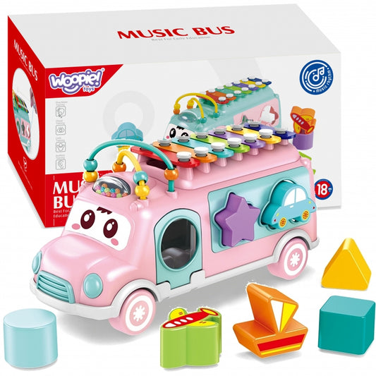 WOOPIE Sorteer auto voor baby's en Peuters met muziek Roze