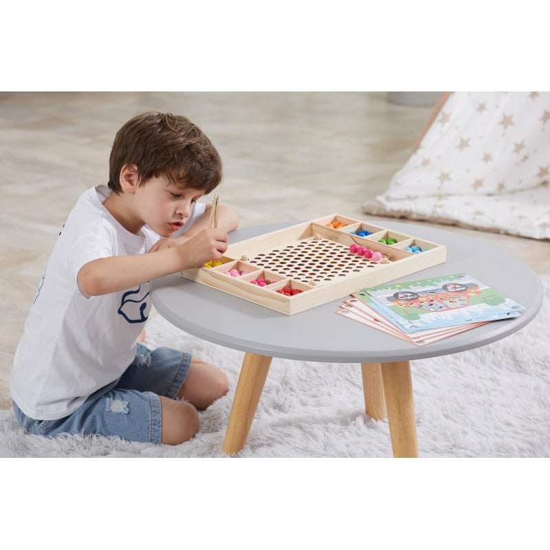 VIGA Houten Kralenspel "Pak en Match", Montessori Puzzel