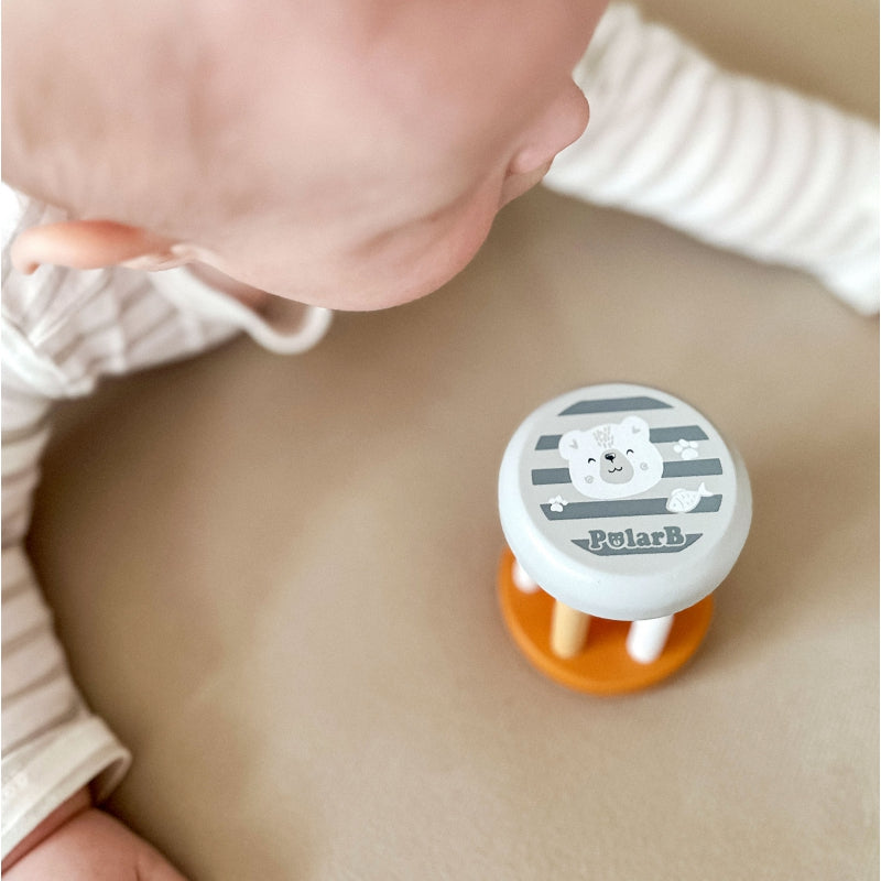 VIGA PolarB Houten Rammelaar met Diertje voor Baby's