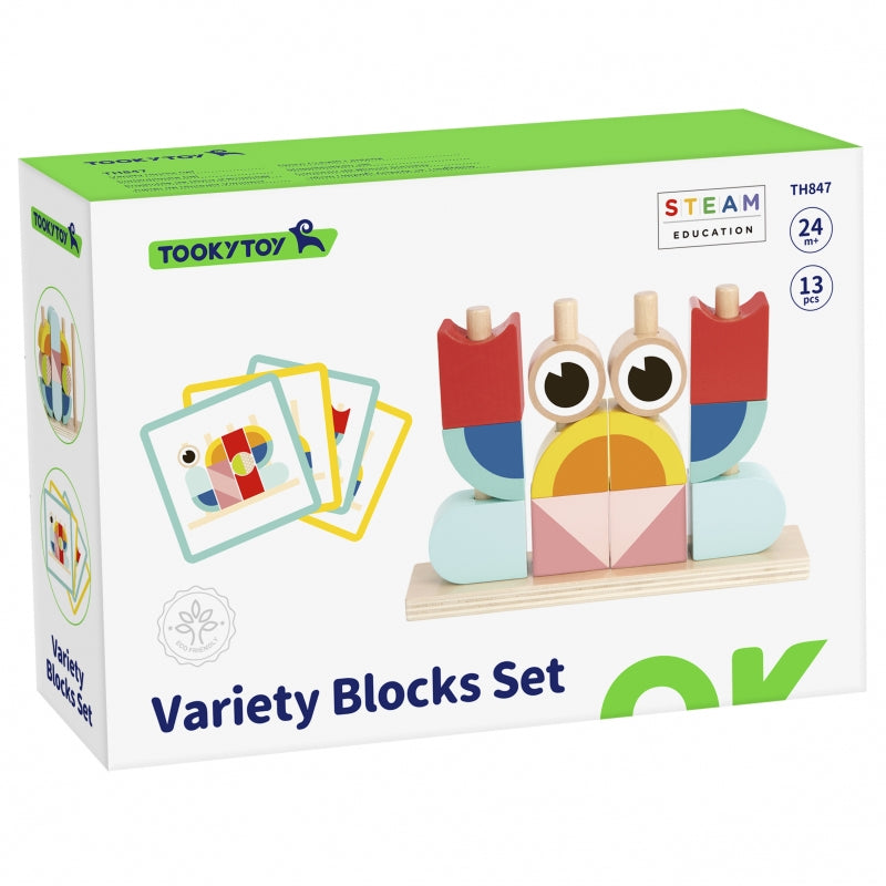 TOOKY TOY Creatieve houten 3D-ruimteblokken krab
