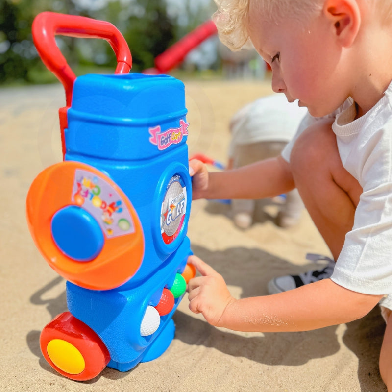 WOOPIE Speelgoed Golfset voor kinderen met Accessoirestandaard op Wieltjes
