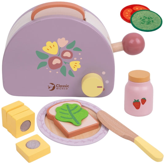 CLASSIC WORLD Houten Broodrooster met Accessoires 13 stuks