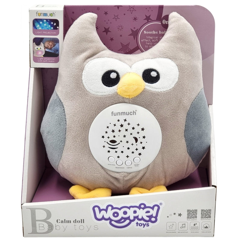 WOOPIE Knuffel en Slaapprojector Uiltje voor Baby's – 10 Wiegeliedjes