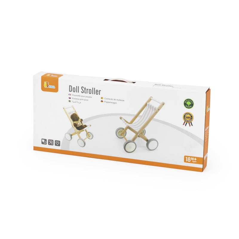 VIGA Houten Poppenwagen - Poppen tot 38CM