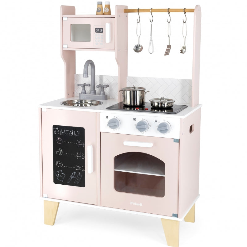 VIGA Houten Speelgoedkeuken + Accessoires en Geluid