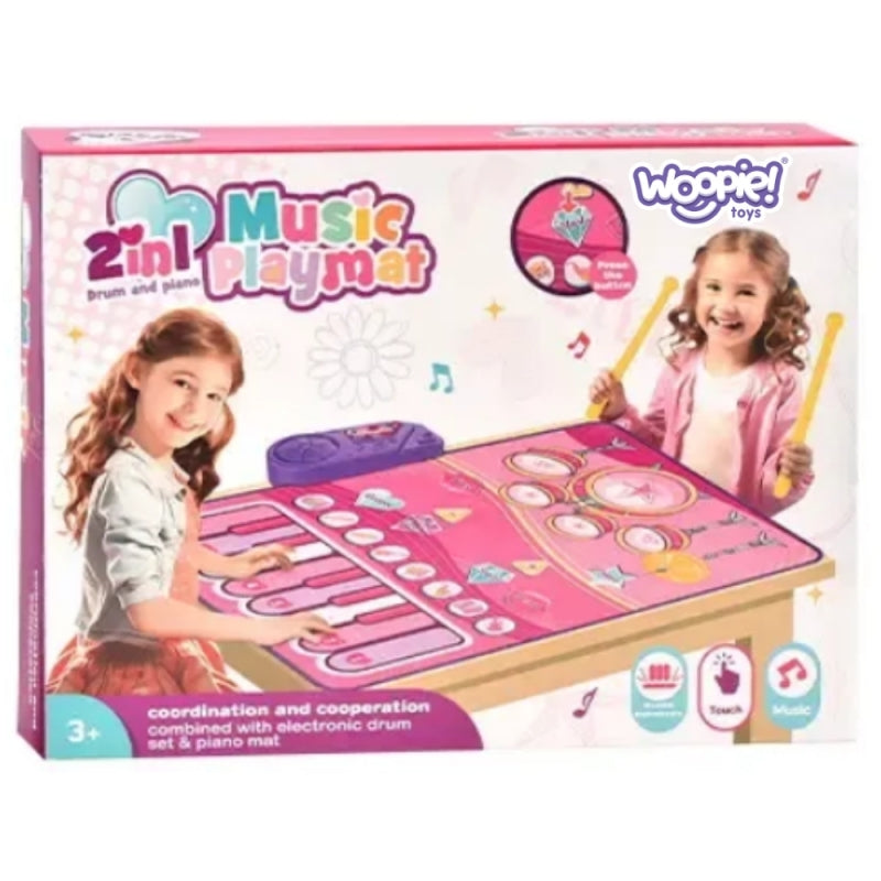 WOOPIE Grote Muziekmat voor kinderen met Interactieve Drums en Piano