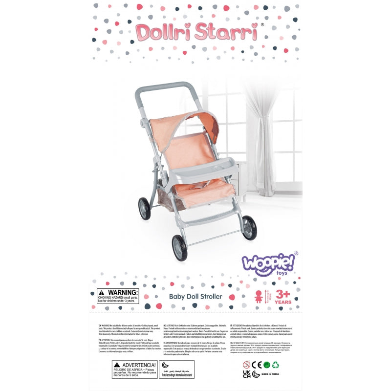 WOOPIE Kinderwagen Poppenwagen Hartjes Gekleurd