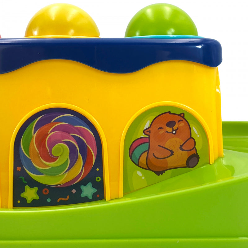 WOOPIE BABY Kleurrijke Doorsteek Hamerbank met Hamertje - Montessori Speelgoed