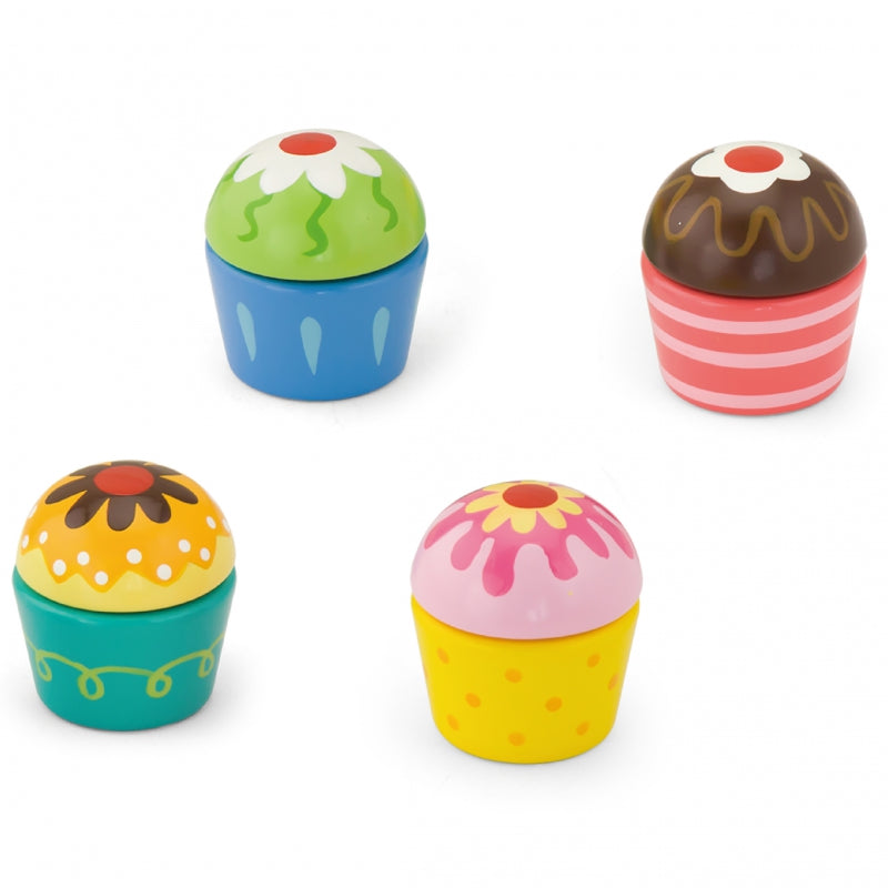 Viga Houten Cupcakes - 4 stuks