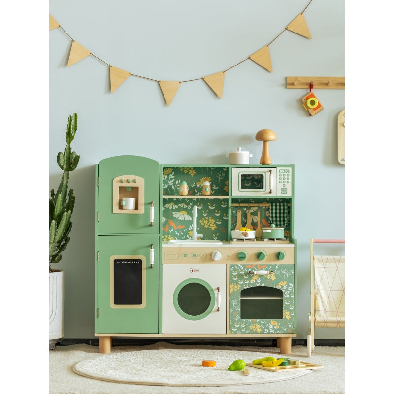 CLASSIC WORLD Grote houten vintage speelkeuken voor kinderen + accessoires