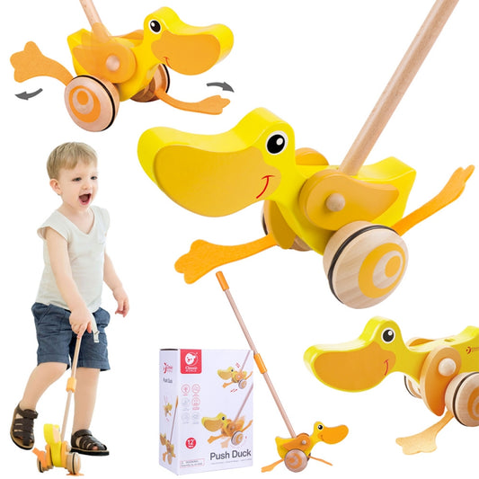 CLASSIC WORLD Houten Duwspeelgoed Eendje voor Kinderen