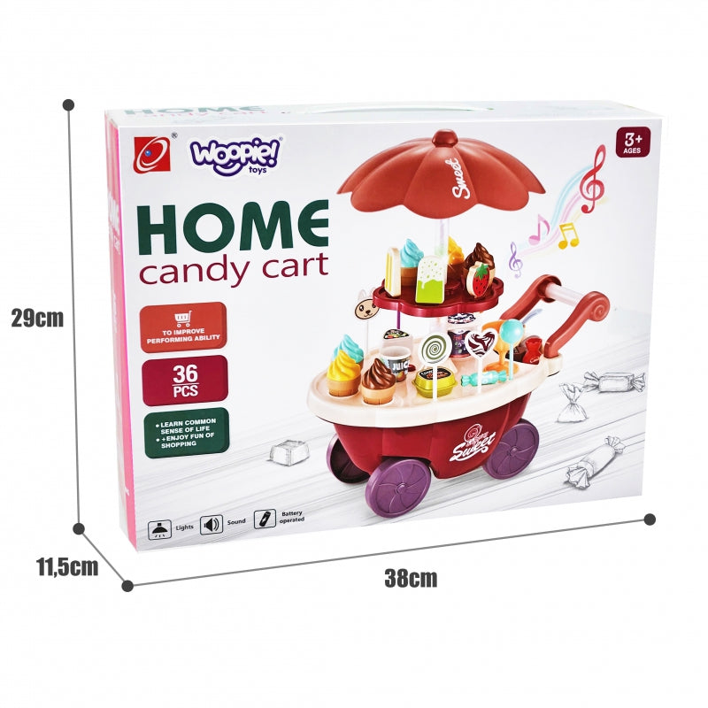 WOOPIE Speelgoed Winkel Food Truck Snoepkraam inclusief 36 accessoires