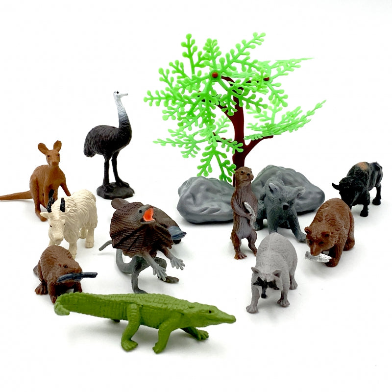 WOOPIE Wilde Dieren Figuren set 15 stuks