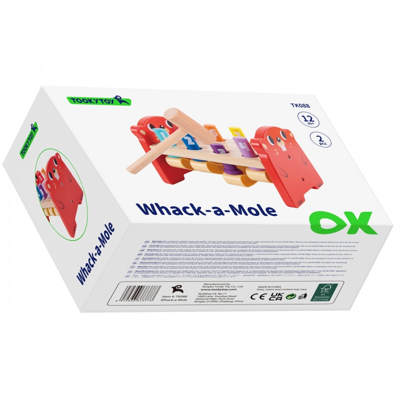 TOOKY TOY Kleurrijke houten Whack a mole spel