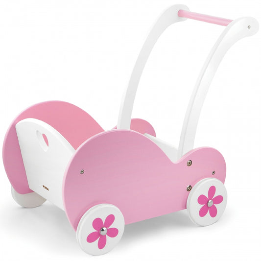 Viga Houten Poppenwagen - Roze