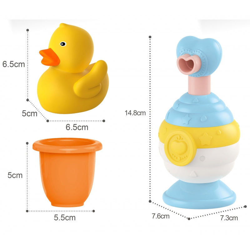 WOOPIE Badspeelgoed Set – Bekertje + Eendje + Zeepdispenser